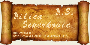 Milica Šeperković vizit kartica